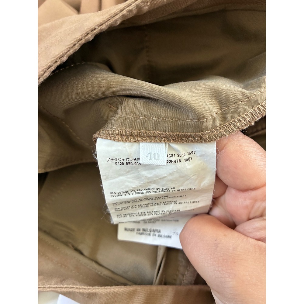 Prada Brown Slim Fit Equestrian Trousers Ankle Zip Pants Womens Size 40 IT 4 US - Picture 10 of 12